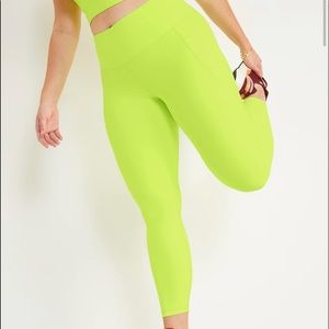 High-Waisted PowerSoft 7/8-Length Leggings For Women neon green